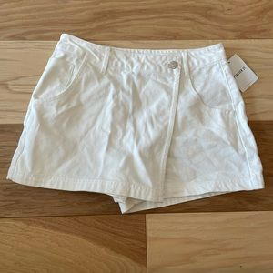 White Jean Skort